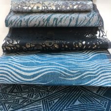 Handwoven Alpaca Silk with Screen Printed Embelishments